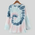 thumbnail image 5 of MHZLDYZ 18 Month White Tshirt Kids Girls Casual Tunic Tops Knot Front Button Tie Dyed Long Sleeve Casual Loose Blouse T Shirt Tee 3T Girls Shirts Toddler T Shirts (Blue,S), 5 of 6