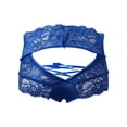 thumbnail image 5 of Gibobby Pantys para Mujer Bragas malla encaje Floral Sexy para mujer, bragas cintura alta, ropa interior ahuecada, ropa interior transparente talla grande（Azul， L), 5 of 5