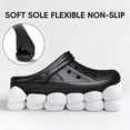 thumbnail image 6 of YHOON Unisex Garden Clogs Shoes Slip on Beach for Men and Women Sandals Beach Water Shoes All Black Size 12 Women/11 Men, 6 of 7