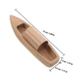 thumbnail image 2 of OFFIGAM 2Pcs Wooden Boat Models with Fine Details Rustic Light Brown Canoe Decor, 2 of 7