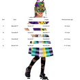thumbnail image 2 of LIJCC Girls' Mardi Gras 2-Piece Costume Set - Short-Sleeve Dress with Heart Accent Bodice & Plaid Tiered Skirt - Includes Feathered Festive Mask - Perfect for Mardi Gras Celebrations, 2 of 4