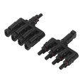 thumbnail image 1 of Conectores De Panel Solar, 1000 V CC Autoblocante 4 A 1 Conectores De Panel Solar Anti UV A Prueba De Polvo PPO Cobre Estañado Para Granja ANGGREK Solar Panel Connectors, 1 of 8