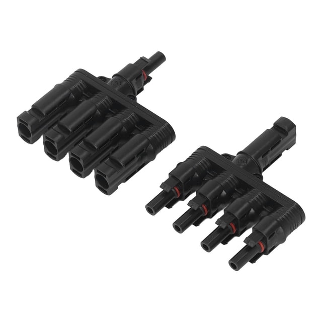 Conectores De Panel Solar, 1000 V CC Autoblocante 4 A 1 Conectores De Panel Solar Anti UV A Prueba De Polvo PPO Cobre Estañado Para Granja ANGGREK Solar Panel Connectors