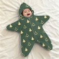 thumbnail image 2 of GiLiling Baby Star Suit Newborn Fleece Starfish Bunting Romper Infant Halloween Footie Jumpsuit Winter Warm Wearable Bodysuit (Green, 9 Months), 2 of 5