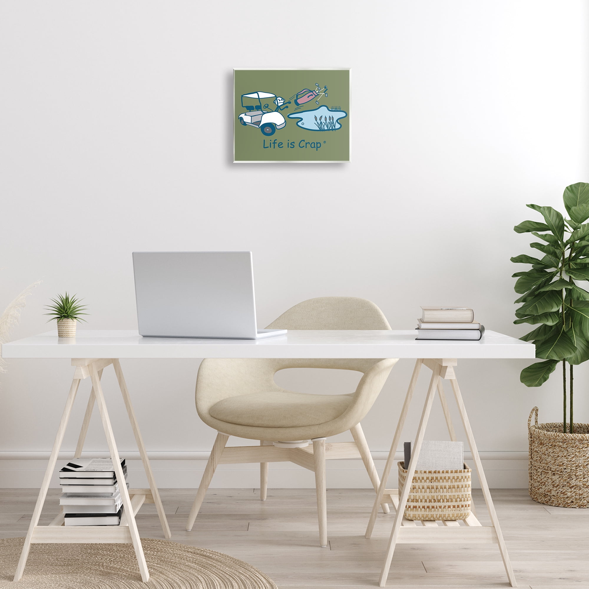 Stupell Industries Throwing Golf Clubs Novelty & Humor Painting Unframed Art Print Wall Art, 14 x 11