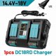 thumbnail image 1 of DC18RD 18V Dual Charger para Makita BL1830 BL1415 BL1430 BL1840 BL1850 BL1860 Reemplazo de Batería de Iones de Litio de 14,4v-18v 3A Charger, 1 of 7
