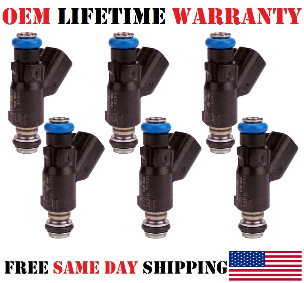 6x OEM 353103C000 Fuel Injectors for 20072009 Kia Sorento 3.3/3.8L
