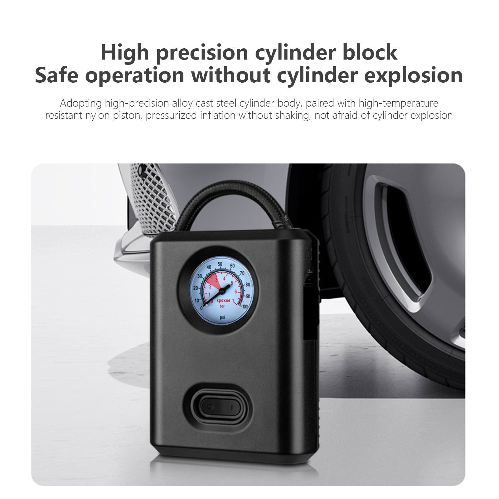 Portable Car Inflator Pump, Mini Vehicle Air Compressor, DC12V Tire Inflator, Corded Tyre Pump For Cars Motorcycles Bicycles Balls, Preset Pressure Auto Stop, Portable Emergency Tire Pump