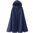 thumbnail image 1 of Señoras moda Otoño e Invierno nuevo Color sólido de longitud media con capucha capa chal mujeres Fridja nalpqowj63817, 1 of 4