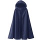 thumbnail image 1 of Chal Wraps Para Mujer Otoño Invierno Poncho Frente Abierto Capa Cárdigan de Moda Nuevo Color Sólido de Longitud Media Con Capucha Odeerbi ODB187592, 1 of 4