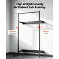 thumbnail image 4 of VEVOR Folding Power Cage, Wall-Mounted Power Rack Squat Rack, Multifunctional Strength Training Workout Equipment with Landmine Holder, Adjustable J-Hooks & Pull-Up Bar for Home Gym, 1000LBS Capacity, 4 of 9