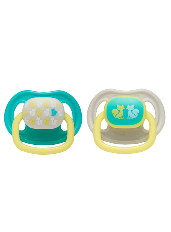 First Years Newborn Orthodontic Pacifier 0-3 Months Animal Design - 2 Count