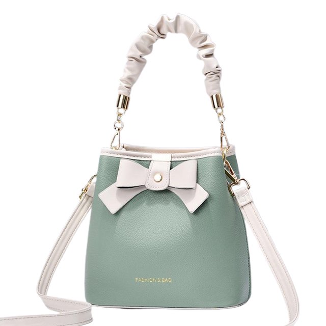 Nuevo bolso de cubo con lazo, bolso de hombro de gran capacidad, bolso diagonal portátil de moda