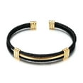 thumbnail image 1 of Minnieouse de alambre de acero inoxidable, tamaño ajustable, Cable multicapa trenzado, cadena de mano abierta, brazaletes, accesorio de joyería Ropa, zapatos y accesorios Miscelánea Oro Negro Minnieouse AP014752-04, 1 of 1