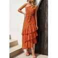 thumbnail image 6 of PRETTYGARDEN Women's Summer Floral Sundress Casual One Shoulder Tiered Ruffle Flowy Midi Beach Boho Dresses, 6 of 9