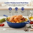 thumbnail image 4 of Daluvenix 2 in 1 Cast Iron Dutch Oven Pot with Skillet Lid, 3+1.5qt Enamel Dutch Oven Dual Handle, All-in-One Cookware, Blue, 4 of 7