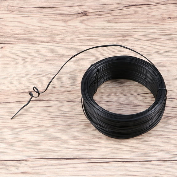 Yuangui 55m Heavy Duty Garden Wire with Plastic Coating - Black