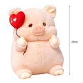 thumbnail image 2 of Kainuan Pig Plush Doll Stuffed Doll Toy Angel Pig Plush Toy Super Soft Stuffed Animal Doll Pillow Lovely Pink Piggy with Wings Hold Heart Balloon Plushie-L, 2 of 8
