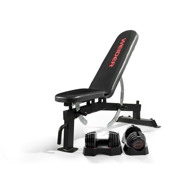 Weider 8Position Adjustable Utility Bench with 50 lb. Adjustable