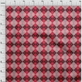 thumbnail image 3 of oneOone Cotton Poplin Twill Bright Red Fabric Argyle Check Sewing Material Print Fabric By The Yard 56 Inches Wide, 3 of 4