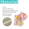 thumbnail image 2 of Dashan Easter Pink Table Runner,Cute Bunny Rabbit floral Linen Table Runner,Kitchen Decor Dining Table Settings 13x72 Inch, 2 of 6