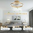 thumbnail image 5 of Cusp Barn 20-In Modern Ceiling Fan with Lights and Smart APP Control, Flush Mount Low Profile Ceiling Fan, 6 Speeds, Reversible, 3 Color LED Dimmable Ceiling Light for Bedroom, 5 of 8