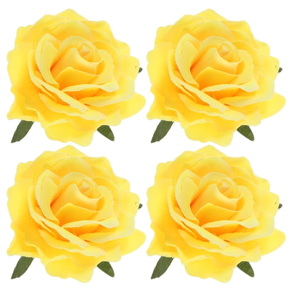 MIPCASE 4pcs Fabric Rose Flower Brooches Cloth Hair Accessory for Women at Weddings