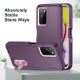 thumbnail image 4 of Feishell Case for Samsung Galaxy A03s 6.5 inch,Heavy Duty 3 Layer Military Protection with Hidden Kickstand Shock Resistant Armor Hybrid Bumper Rugged Rubber Phone Cover,Purple+Pink, 4 of 7
