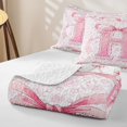 thumbnail image 4 of Catabedysis Fashion Bow Tie Bed Spread Queen,3D Pink Initial H Pattern Queen Coverlet Set For Girls,3-Piece, 4 of 7