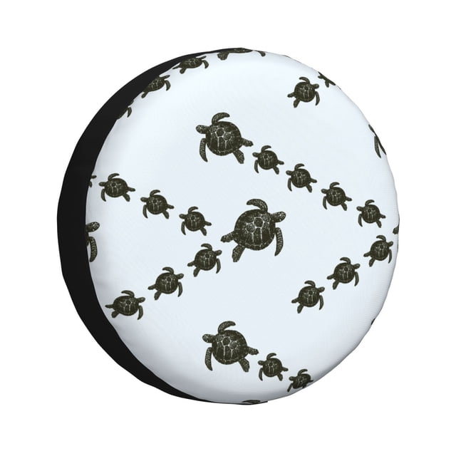 Fotbe Sea Turtle Funda de Llanta de Repuesto con Estampado, Engrosada, Ajuste Universal para Jeep, Remolque, RV, SUV, Camión-16 inch