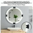 thumbnail image 4 of Uxcell Clips de Retenue en Verre, 100 Pcs Clips de Support de Miroir avec Vis pour Fixer les Portes de Miroir, Blanc, 4 of 5