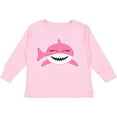 thumbnail image 3 of Inktastic Cute Pink Shark Boys or Girls Long Sleeve Toddler T-Shirt, 3 of 5