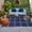 Blue, variant on Navy Blue Boho Outdoor Rug 3x5 Ft, Non Slip Washable Area Rug, Farmhouse Abstract Floral Aesthetic Patio Rugs Carpet Runner, Large Floor Mat for Indoor/Outdoor Deck Porch Camping