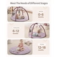 thumbnail image 4 of Colchoneta de gimnasio para bebés Blissful Diary Tummy Time con 6 juguetes, color lavanda, 4 of 8