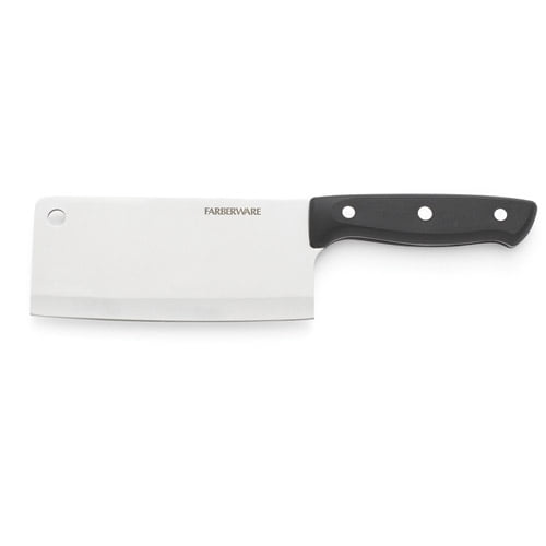 Farberware Classic 6inch Full Tang Triple Riveted Meat Cleaver Knife with Black Handle
