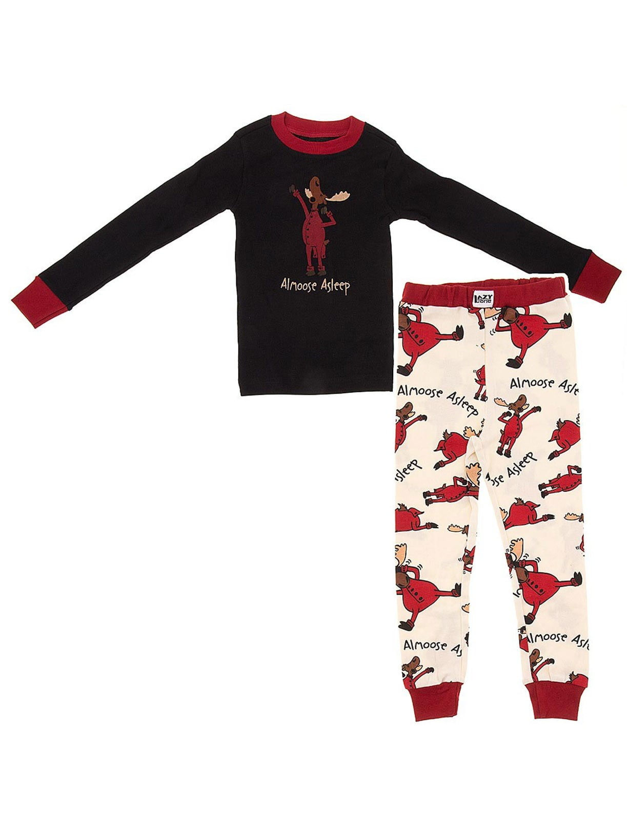 Moose Almoose Alseep Toddler Long Sleeve Pajama Set Animal World