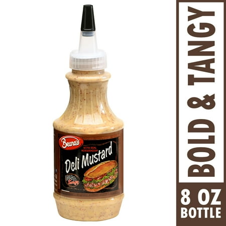 Beano's Gluten Free Whole Grain Bold and Tangy Deli Mustard, 8 oz. Bottle