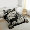 thumbnail image 4 of Homewish Woodland Animal Deer Full Size Comforter Sets,Rustic Farmhouse Cabin Bedding Comforter Set,Old Wooden Board Bedding Sets For Men Women,Super Cozy Room Decor Reversible,3 Pieces, 4 of 9