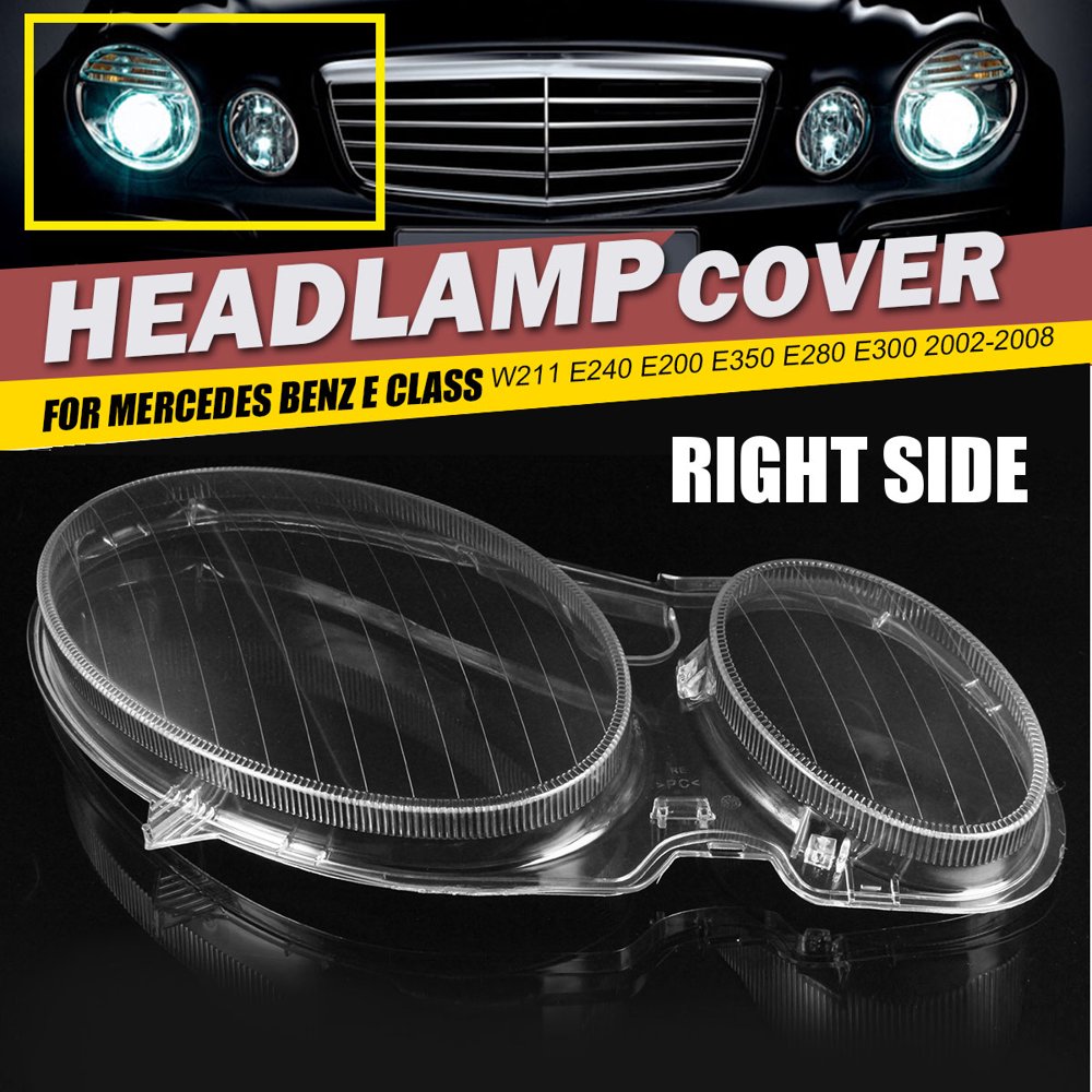 Left/Right Headlight Lenses Headlamp Cover for MERCEDES BENZ E CLASS W211 E240 E200 E350 E280 ...