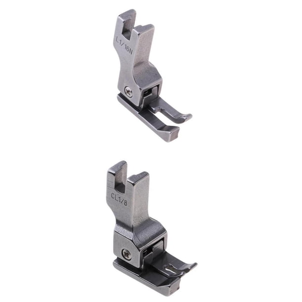 2 prensatelas para máquina de coser industrial con alimentación por aguja (accesorio) Izquierda 1 a 16 1 a 8
