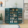 thumbnail image 2 of HOMCOM Kitchen Pantry Storage Cabinet w/ 5-tier Shelving Teal Blue, 2 of 10