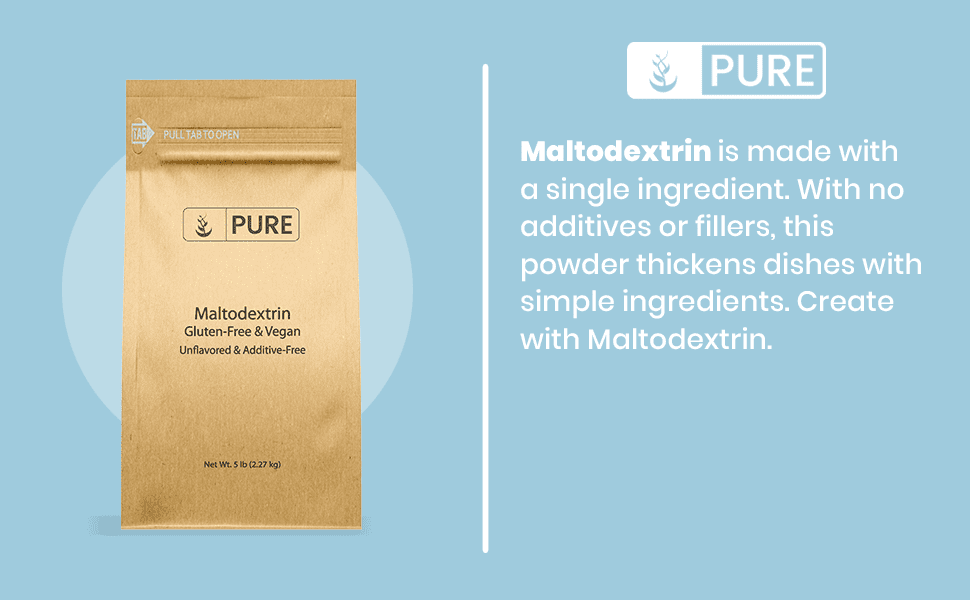 Pure Original Ingredients Maltodextrin Powder 5 lb Binder & Thickener, Unflavored, No Additives