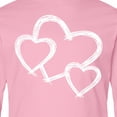 thumbnail image 4 of Inktastic Three White Hearts Long Sleeve Youth T-Shirt, 4 of 5