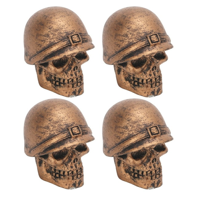 4PCS Skull Style Tire Valve Caps Universal for Cars Trucks Motorcycles