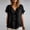 Black, variant on Womens Ruffle Short Sleeve T Shirts Loose Casual Button Shirts Loose Flowy Summer Boho Blouses Solid Color Flutter Beach Vacation Tops