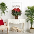 thumbnail image 4 of Nearly Natural Anthurium Mixed Plant with Planter in Red, 4 of 4