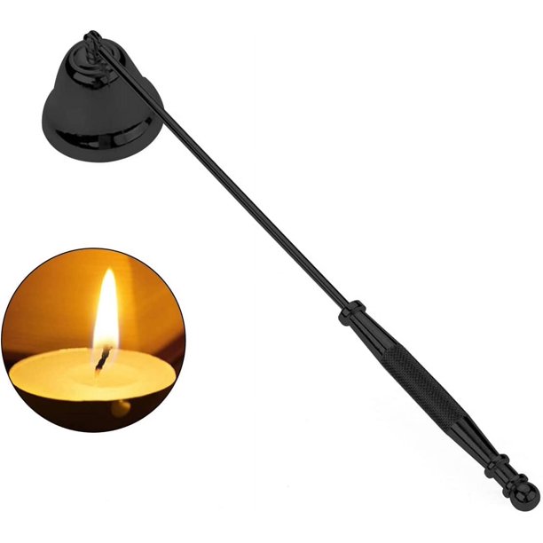 Apagavelas, apagavelas de acero inoxidable, herramienta para velas, apagavelas de acero inoxidable con mango, apagavelas de mecha, extintor de velas, herramienta de cuidado de repuesto para mecha de
