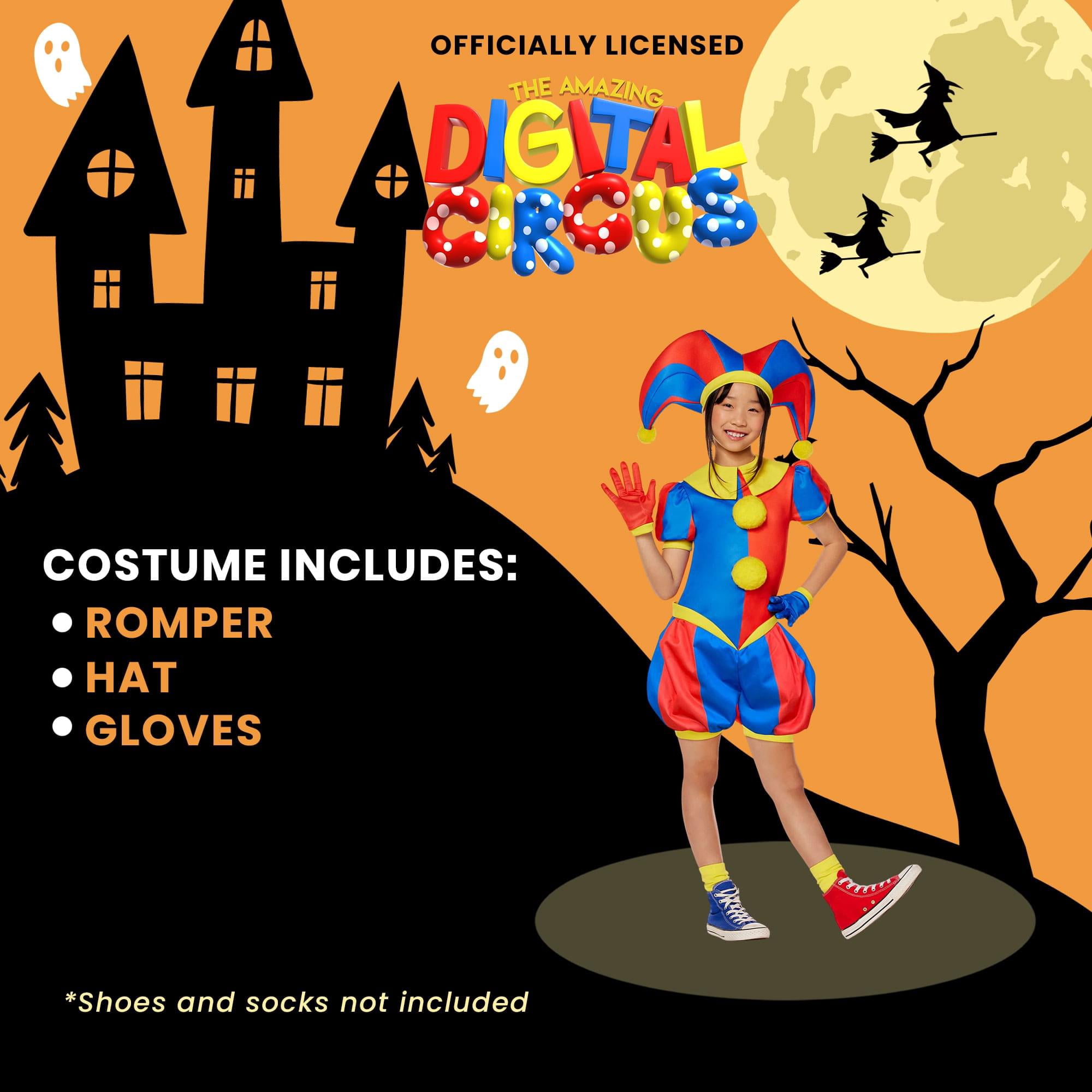 InSpirit Designs, LLC The Amazing Digital Circus Pomni Child Costume | Medium 7-8 Female