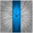 thumbnail image 1 of Metal Art Studio 'Blue Stripe Clock' Modern Metal Wall Clock, 1 of 3