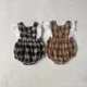 thumbnail image 2 of 0-2Y 2025 Spring Baby Clothes Retro Plaid Jumpsuit Sleeveless Infant Girls Fake 2Pcs Bodysuit  Trendy Toddler Loose One Piece, 2 of 6